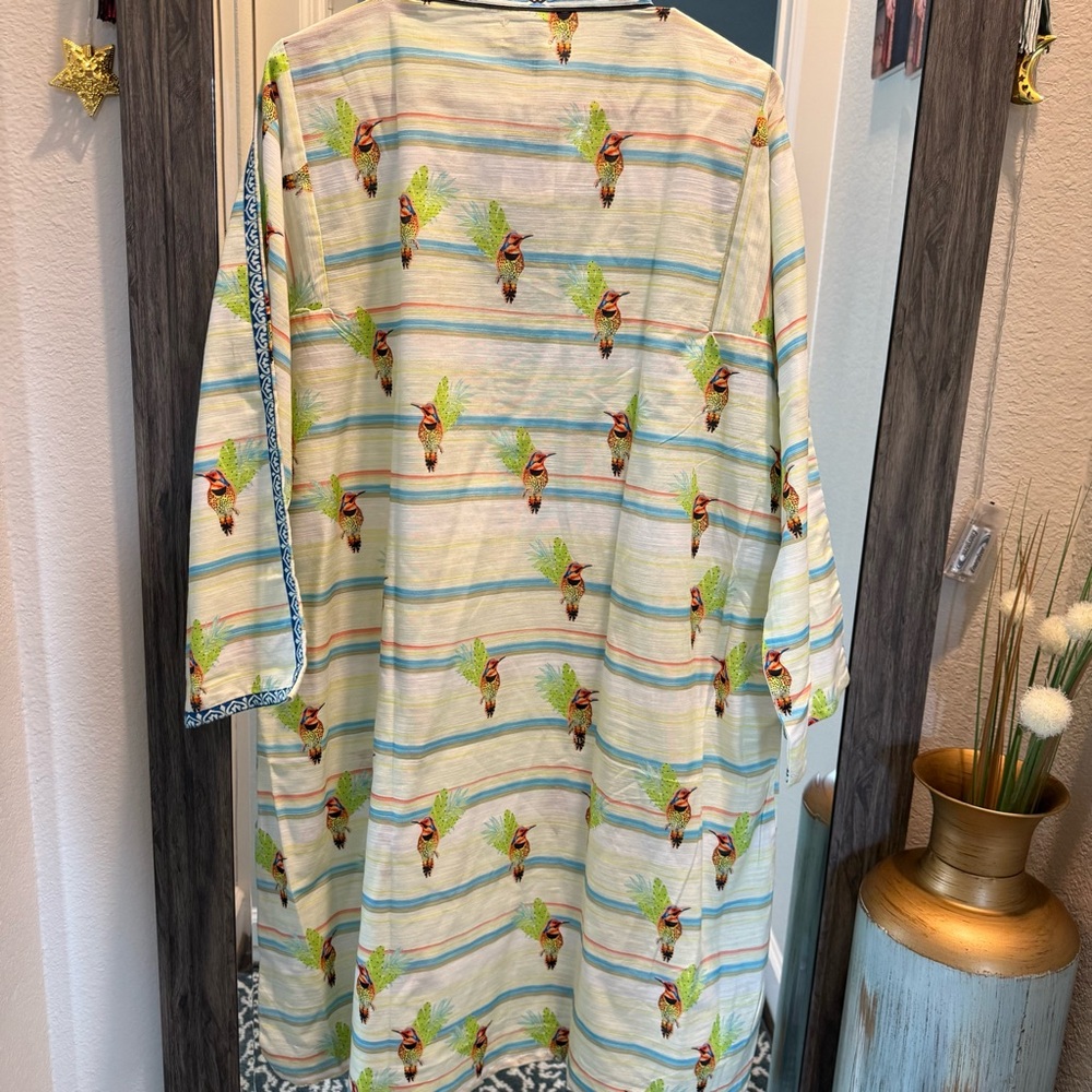 Kaas by Gul Ahmed Kurti - Size Large - Hummingbird Print - NWT - Picture 5 of 5